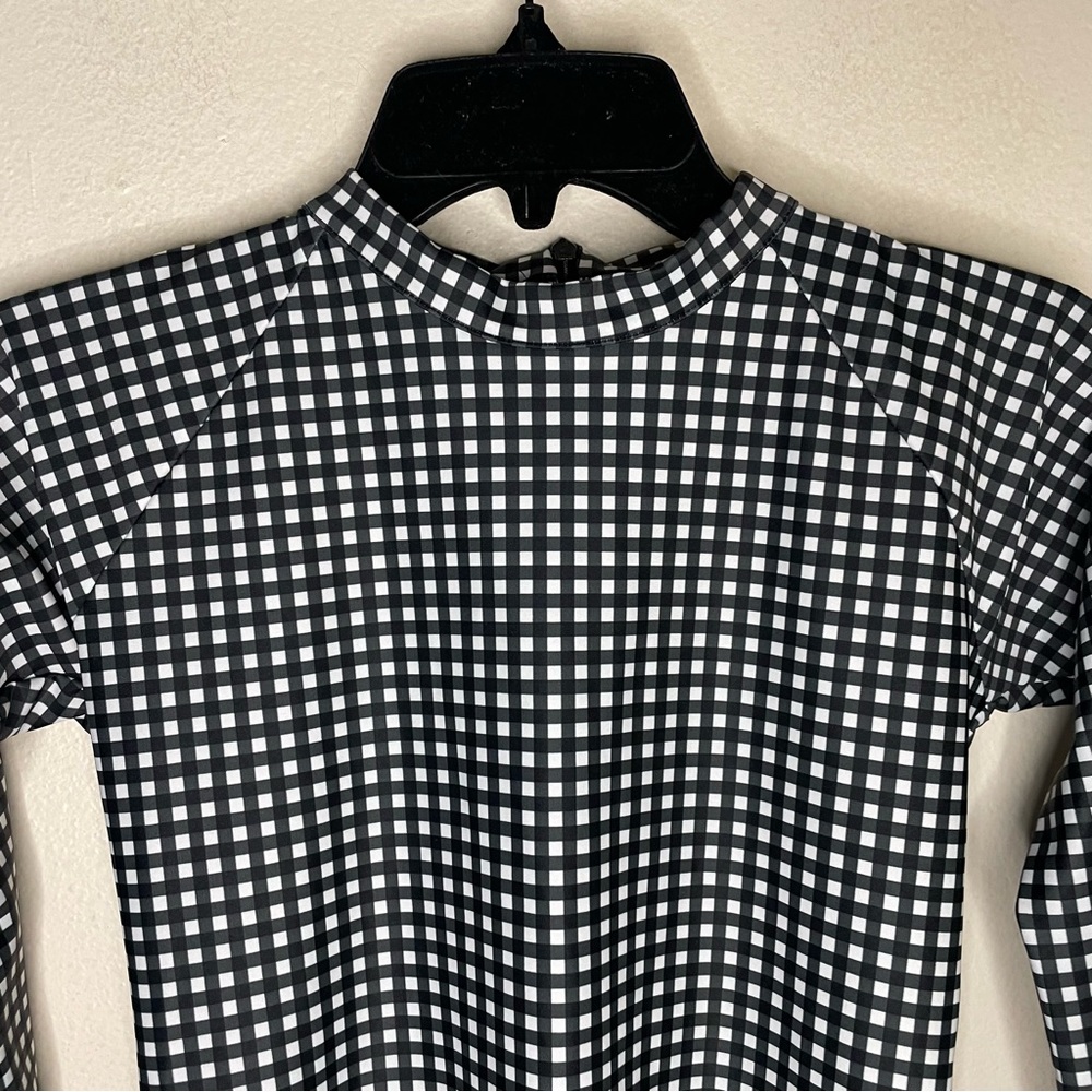 Albion Black and White Check Long-Sleeve Swim Set - Picture 4 of 6